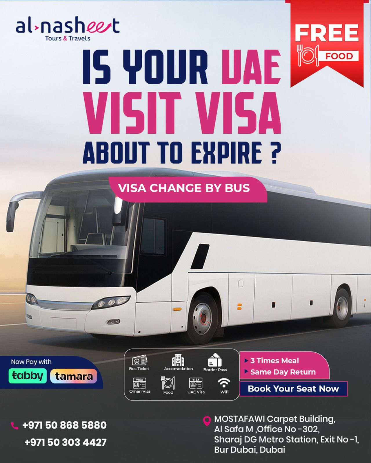 B2B Visa change by bus